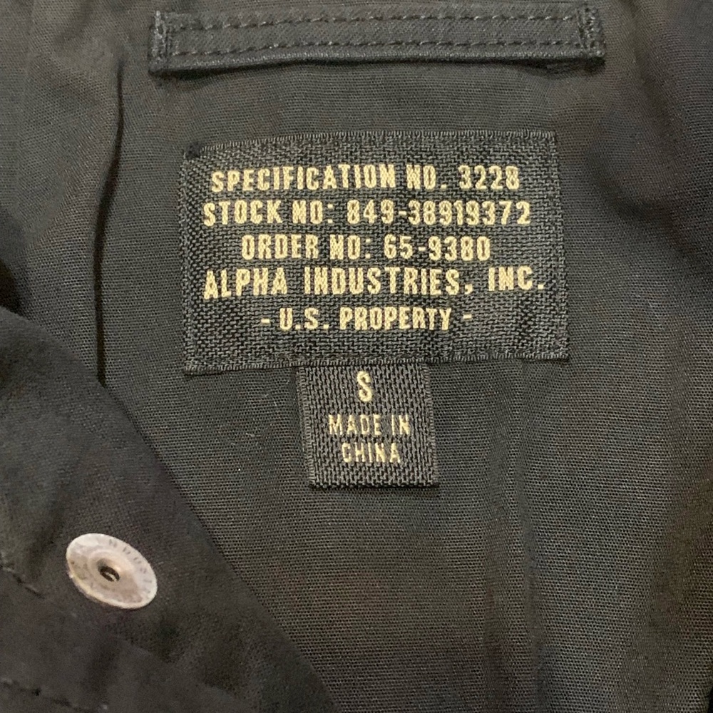 S / Alpha Industries Black and Olive fusion field coat - Picture 3 of 6